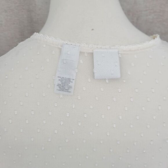 Emma James Y2K White Swiss Dot Sheer Lace Blouse Top Women's Plus Size 22W - Picture 11 of 15